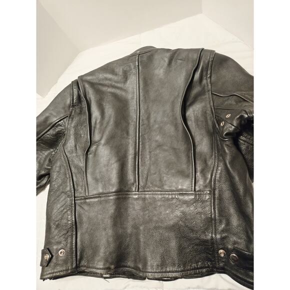 LEATHER CLUB LEATHER JACKET Men Small Byker Motorsports - Picture 13 of 13